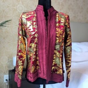 Velvet Jacquard Moroccan Jacket